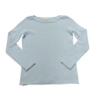Madewell Light Blue Scoop Neck Knit Sweater